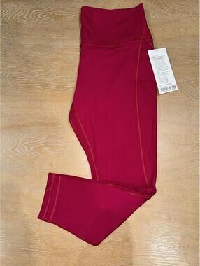 NWT Lululemon Align High-Rise Pant with Pockets 25" SIZE 14 Berry Rumble